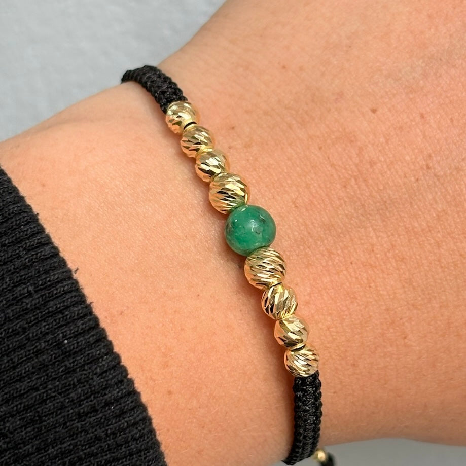 Pulsera Exclusiva - Esfera de Esmeralda Oro 18K