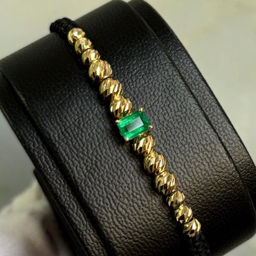 Pulsera Exclusiva - Esmeralda Oro 18K