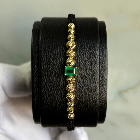 Pulsera Exclusiva - Esmeralda Oro 18K