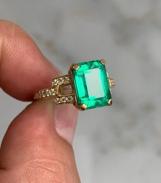 Anillo Alta Joyería - Esmeralda